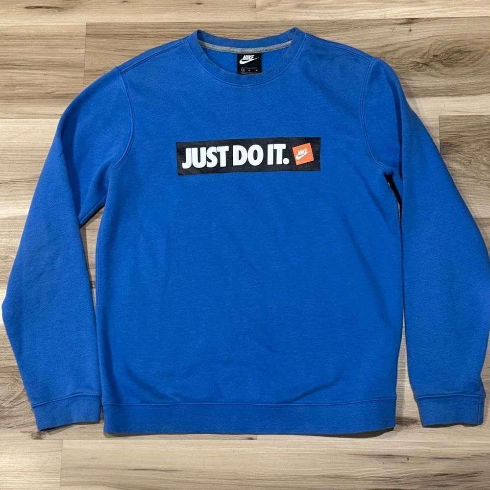 Nike Just Do It Blue Crewneck Sweatshirt Men’s Medium